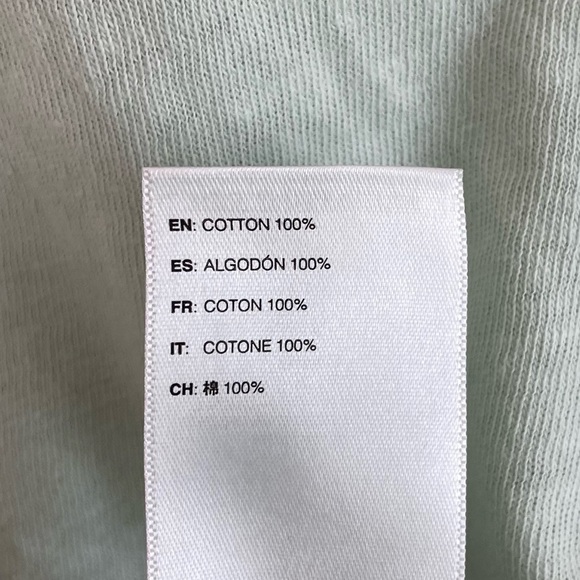 John Elliott Long Sleeve Cropped Tee, Mint, Size 3/L - Picture 11 of 11